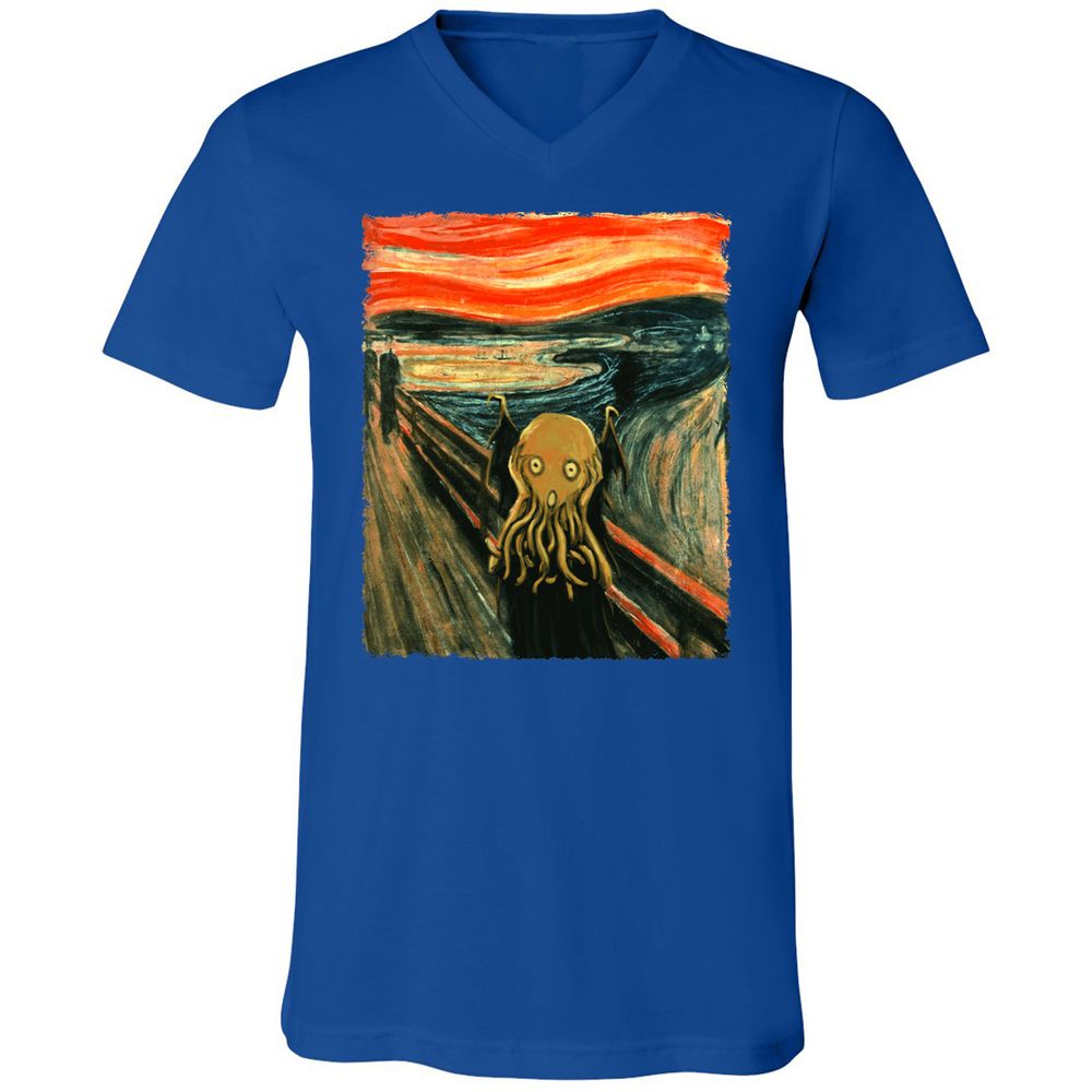Unisex V-Neck T-Shirt - VQBQP7LZ - True Royal - 4
