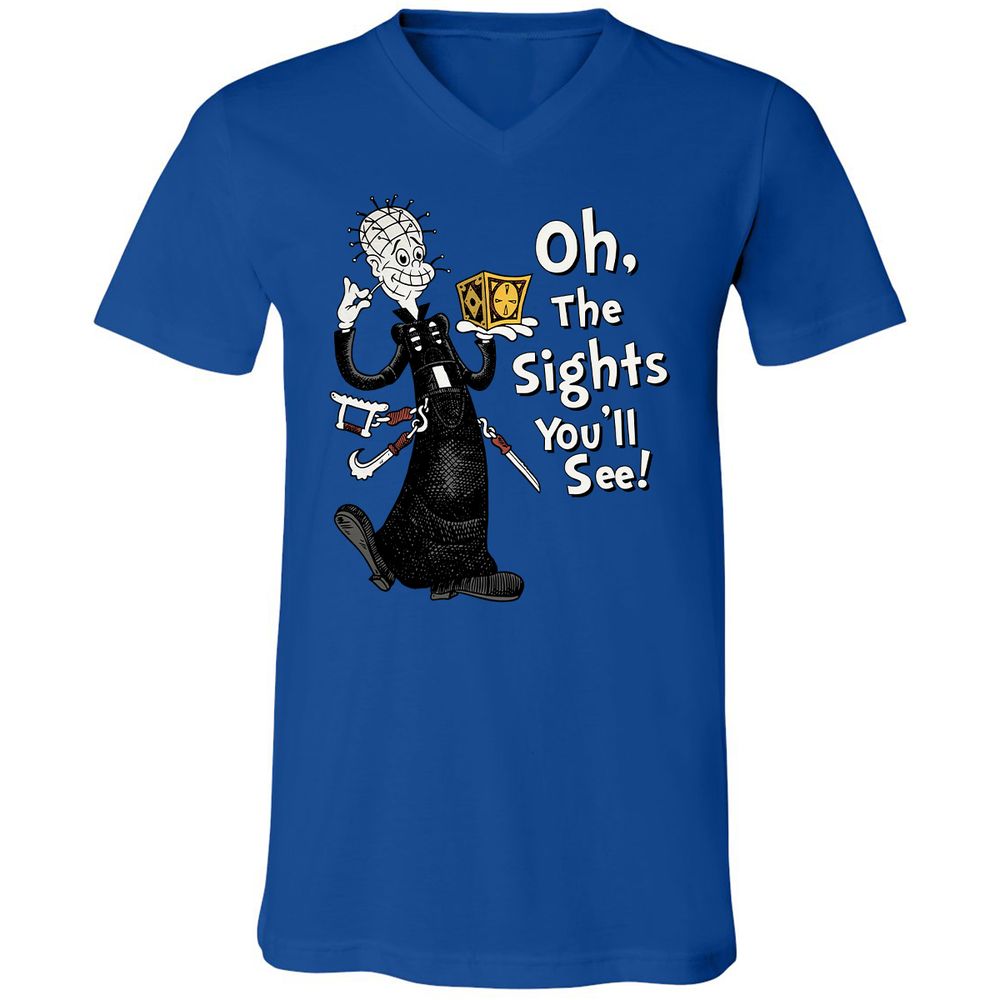 Unisex V-Neck T-Shirt - 8AATKQXT - True Royal - 4