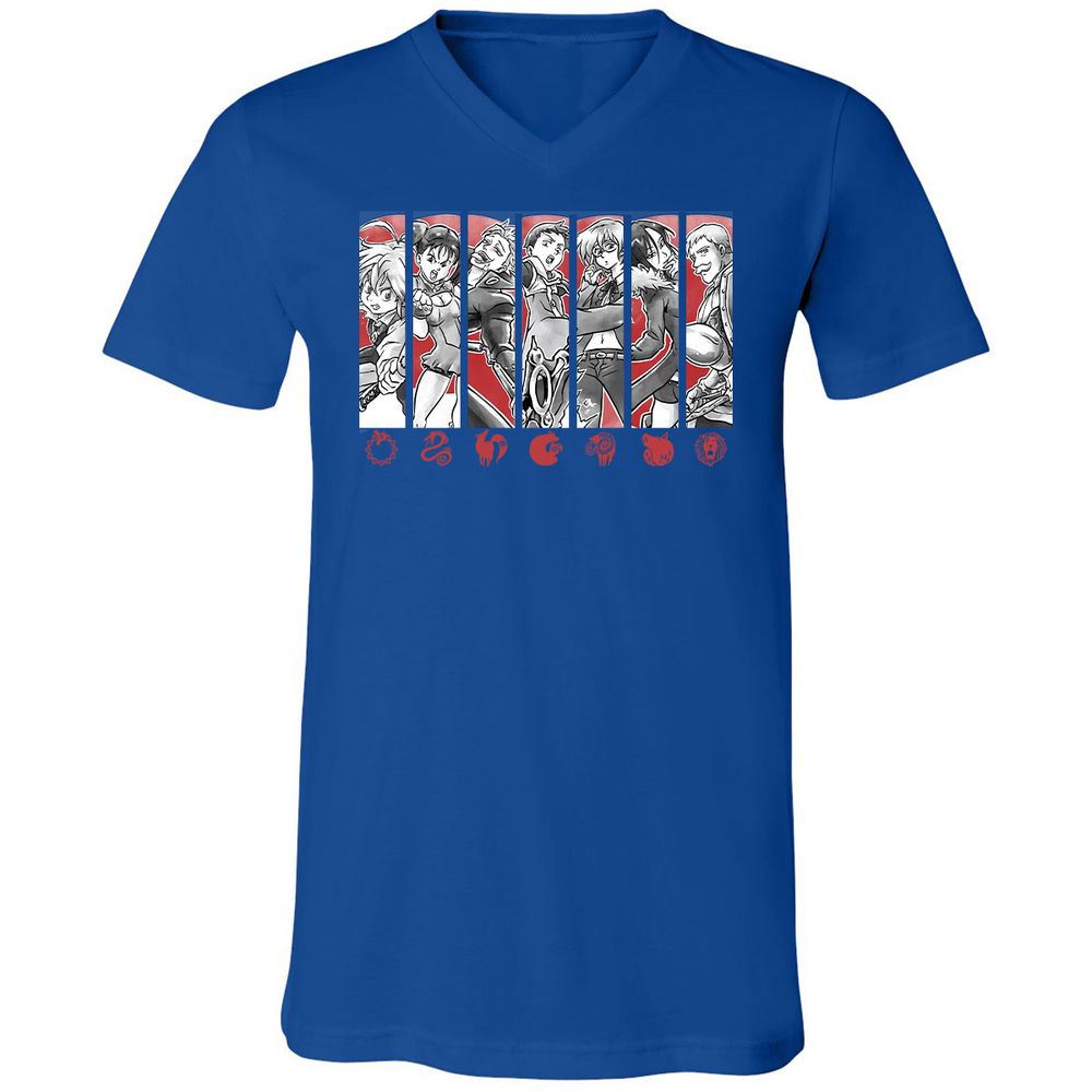 Unisex V-Neck T-Shirt - 5TF86N33 - True Royal - 4