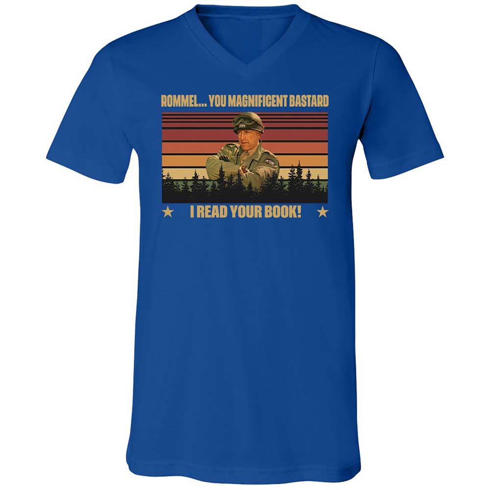 Unisex V-Neck T-Shirt - RA5WNKBZ - True Royal - 4