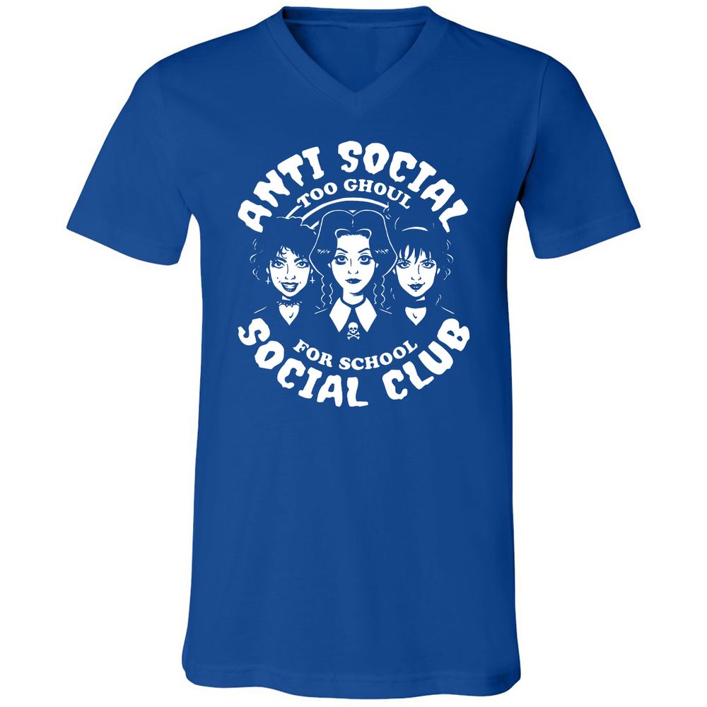 Unisex V-Neck T-Shirt - Q78NJGAG - True Royal - 4