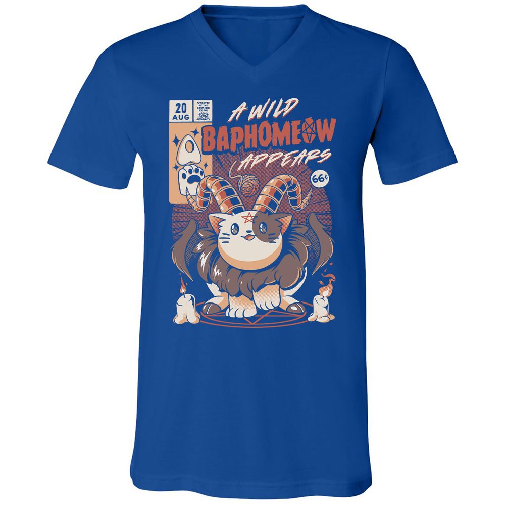 Unisex V-Neck T-Shirt - EWYJYKH8 - True Royal - 4