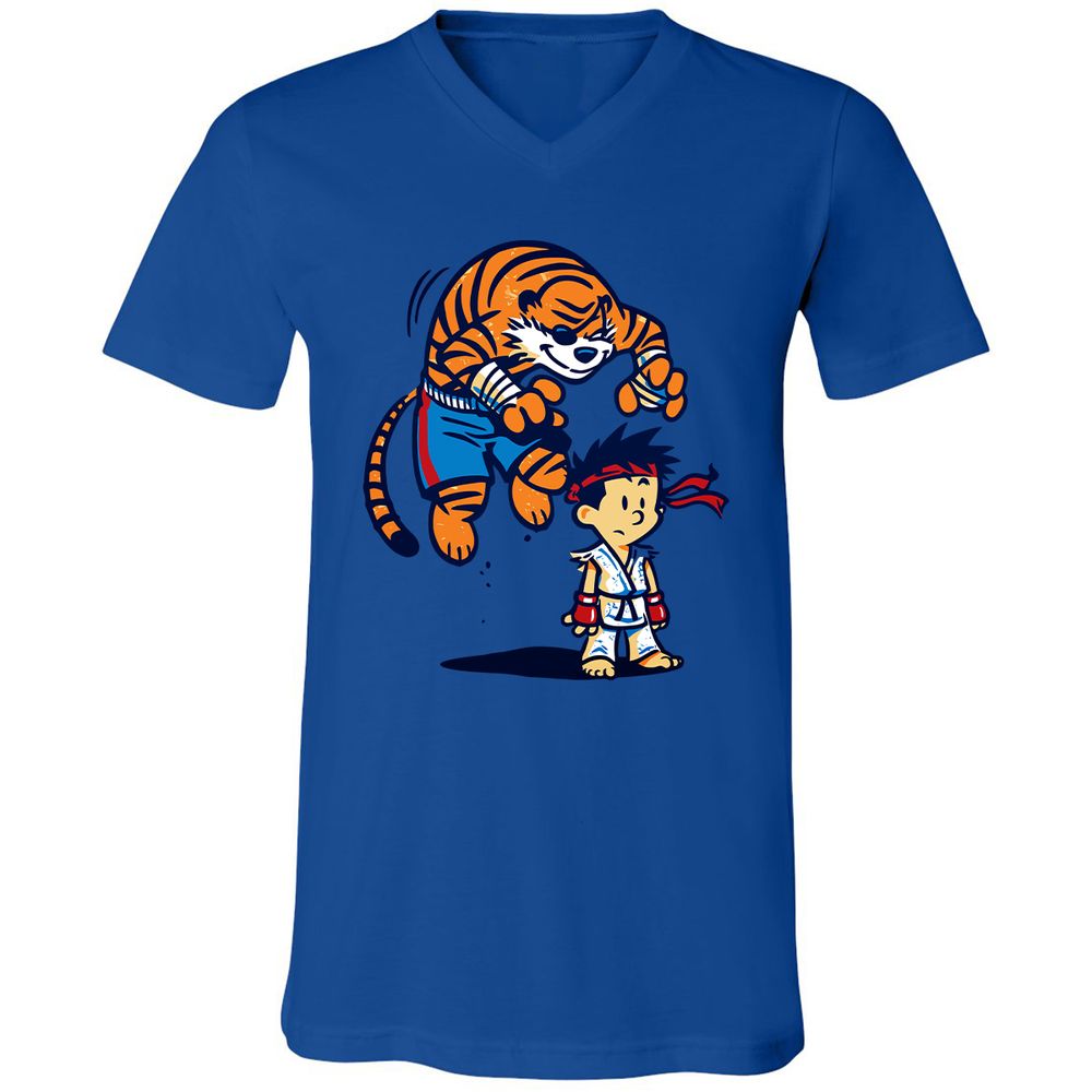 Unisex V-Neck T-Shirt - 673WXYNT - True Royal - 4