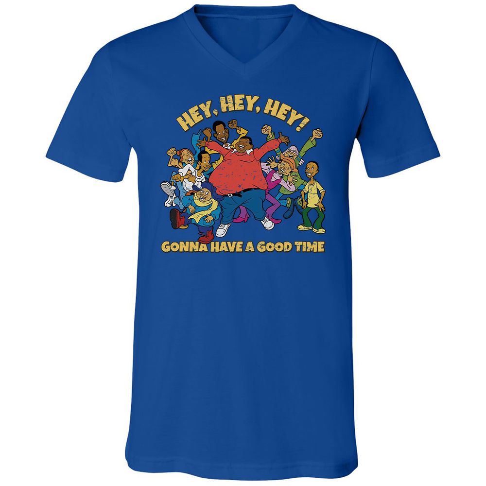 Unisex V-Neck T-Shirt - F5NE3V8L - True Royal - 4