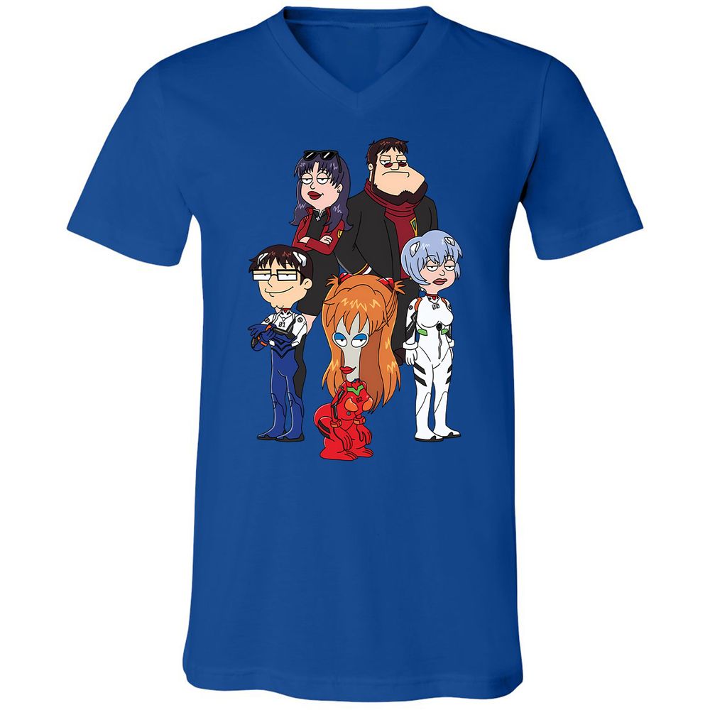 Unisex V-Neck T-Shirt - 55PGZX8X - True Royal - 4