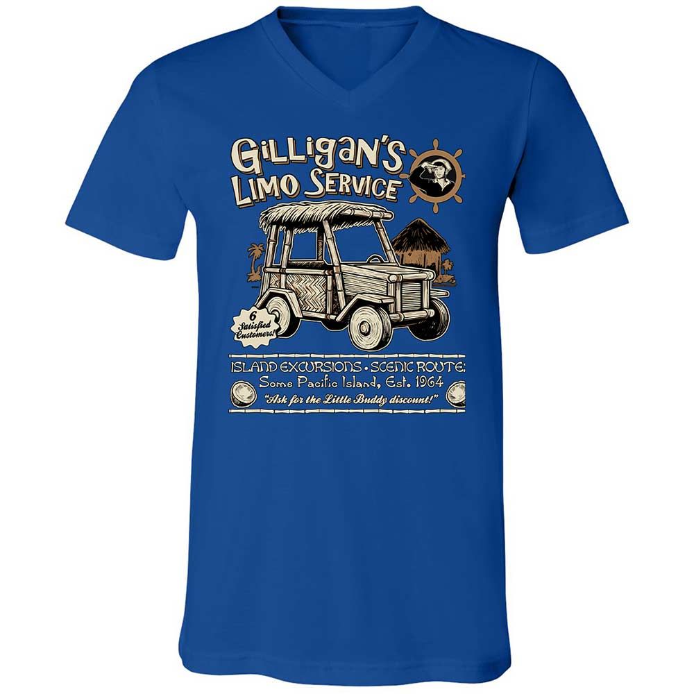Unisex V-Neck T-Shirt - 6BLZMP7U - True Royal - 4