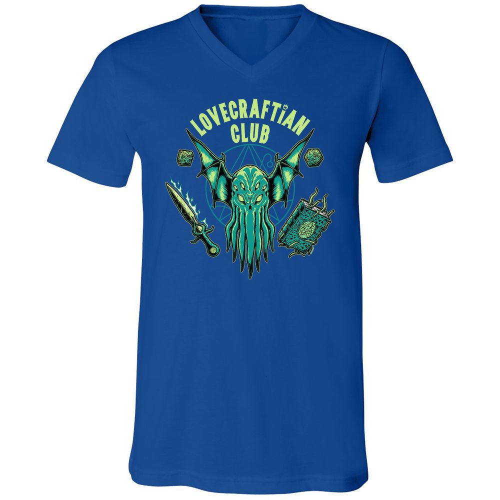 Unisex V-Neck T-Shirt - T4U2NFB5 - True Royal - 4