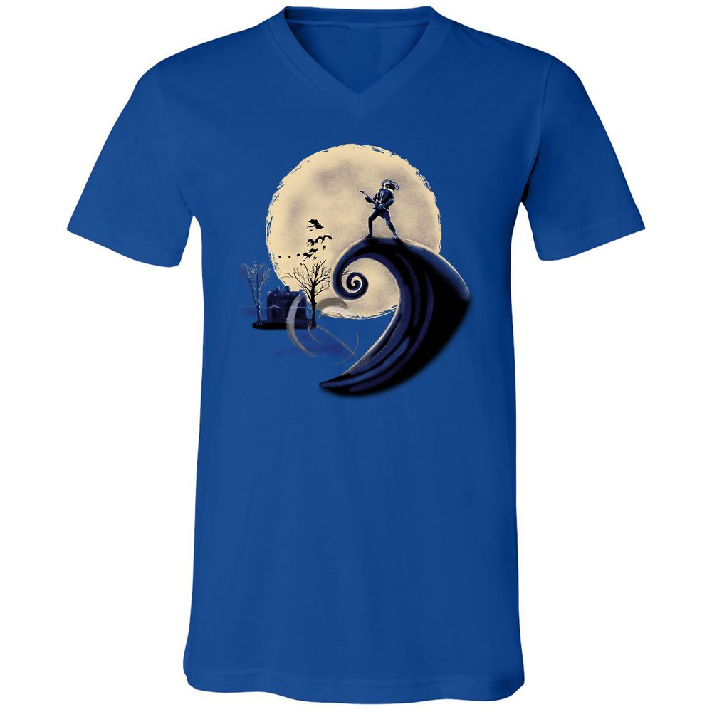 Unisex V-Neck T-Shirt - KJ6LR76A - True Royal - 4