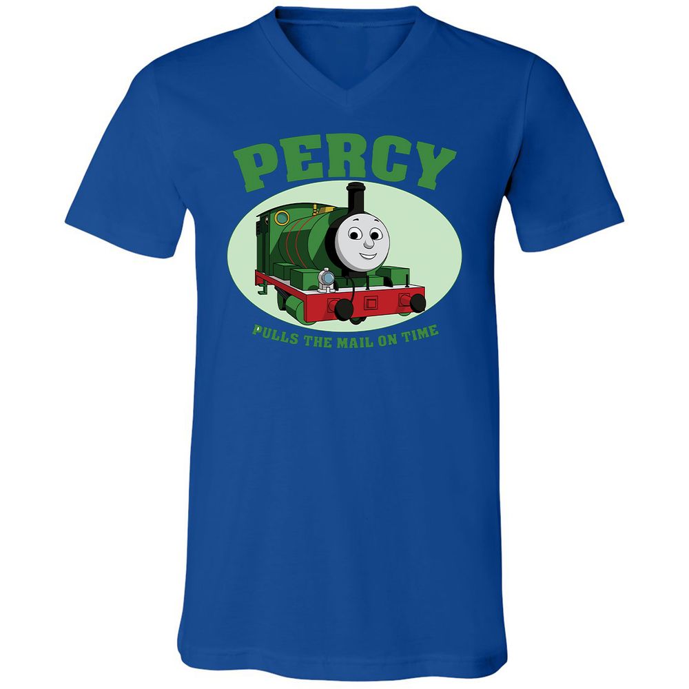 Unisex V-Neck T-Shirt - W9Q8D4HG - True Royal - 4