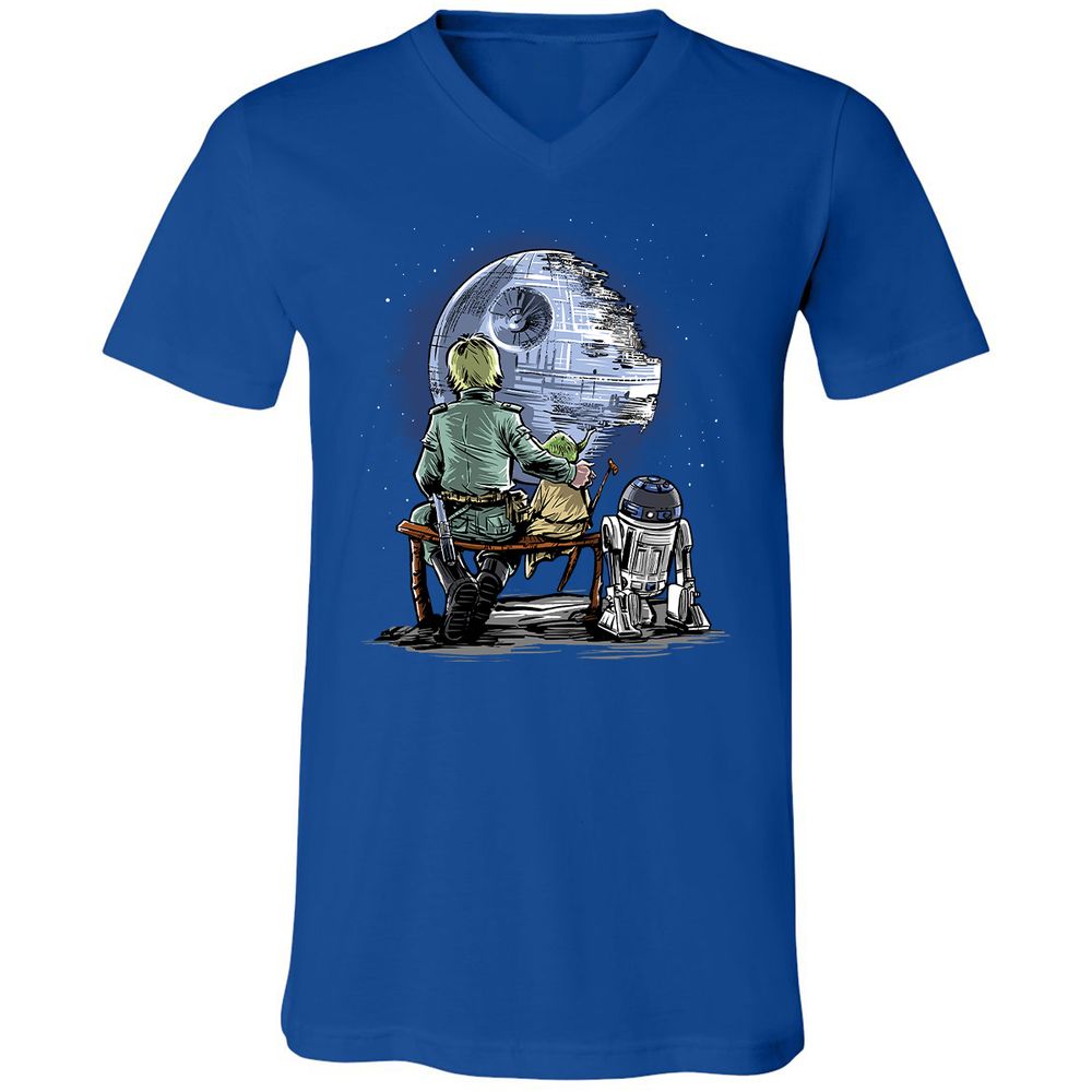 Unisex V-Neck T-Shirt - 45TLWXRT - True Royal - 4