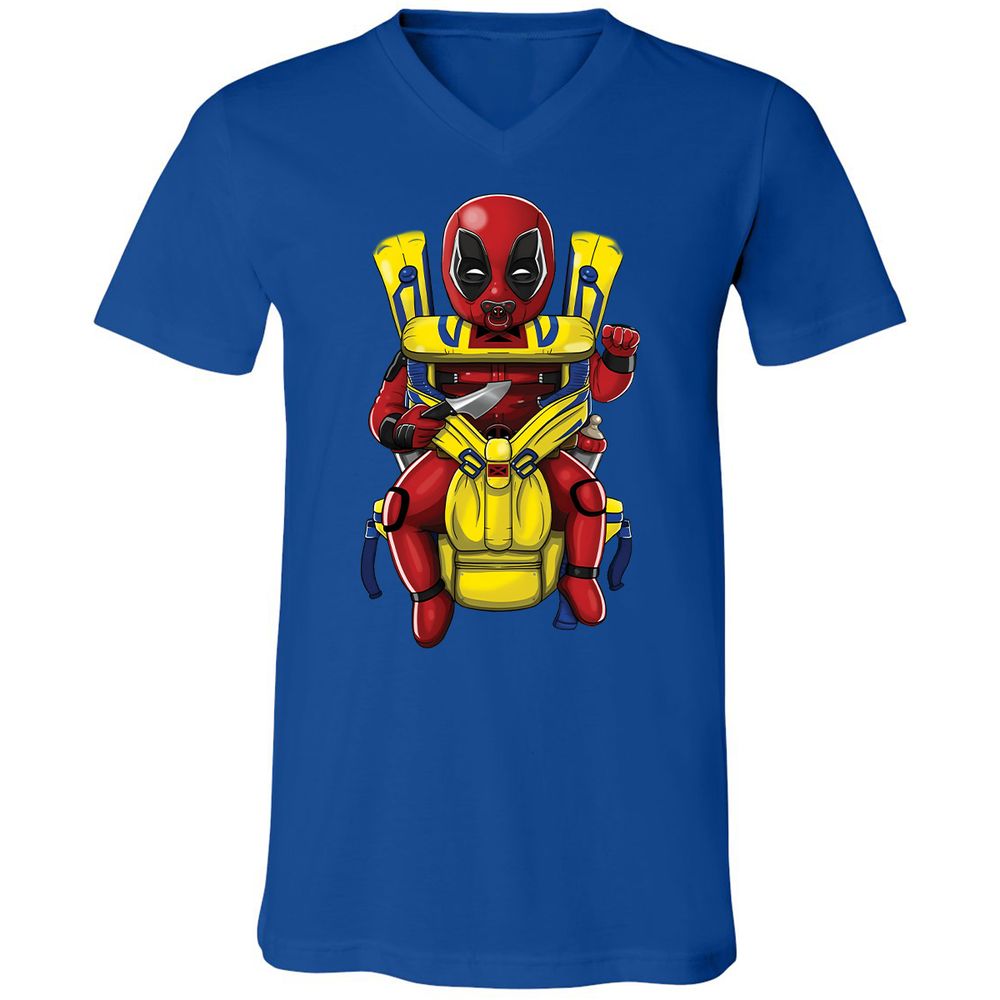 Unisex V-Neck T-Shirt - ZQTCWQ7D - True Royal - 4