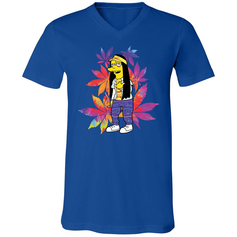 Unisex V-Neck T-Shirt - Z6S3TX8D - True Royal - 4