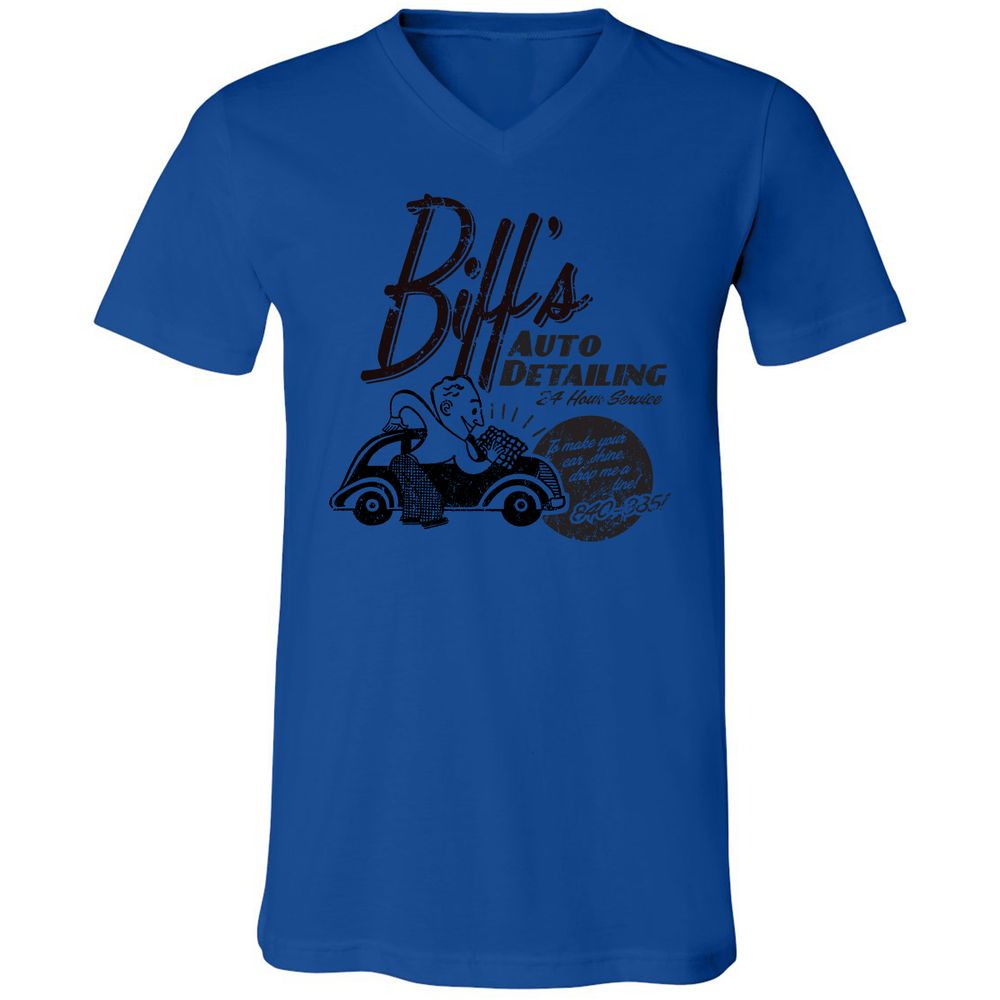 Unisex V-Neck T-Shirt - AHY7LPA8 - True Royal - 4