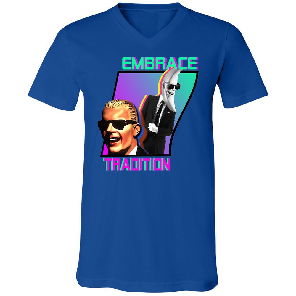 Unisex V-Neck T-Shirt - Z5Y1LDR3 - True Royal - 4
