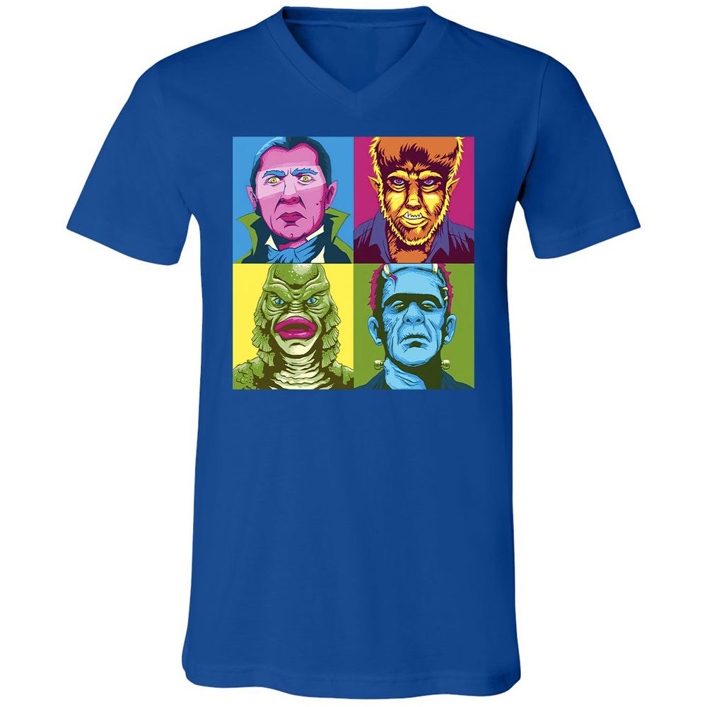 Unisex V-Neck T-Shirt - ZRGXUVQ5 - True Royal - 4