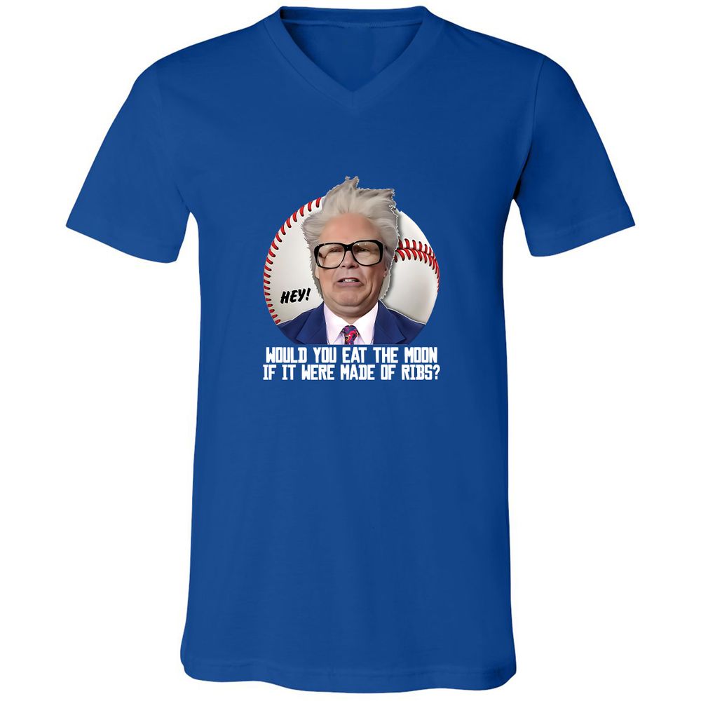 Unisex V-Neck T-Shirt - KVWD54U4 - True Royal - 4