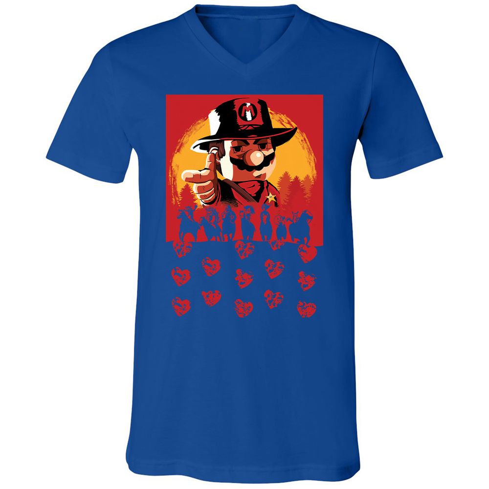 Unisex V-Neck T-Shirt - QTV11C72 - True Royal - 4