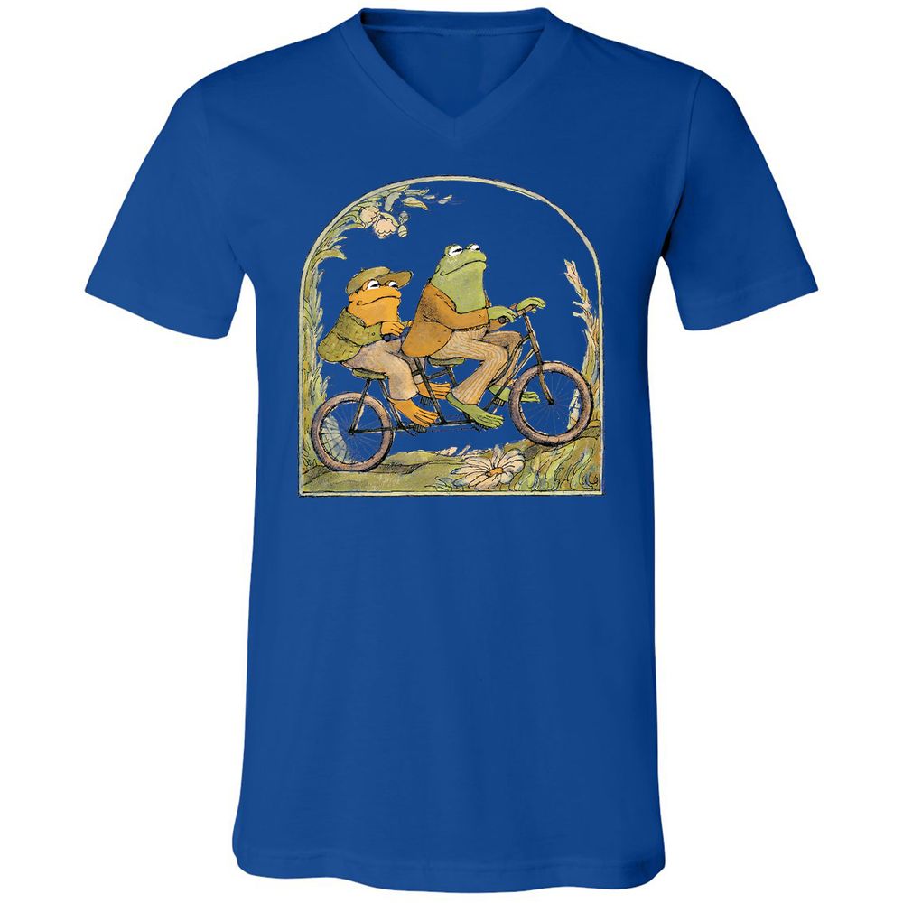 Unisex V-Neck T-Shirt - 7AV6YHNU - True Royal - 4
