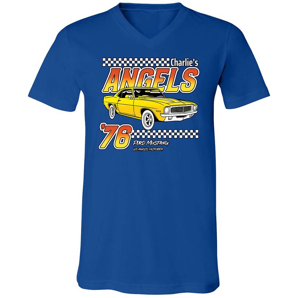 Unisex V-Neck T-Shirt - GM1ZNKHS - True Royal - 4