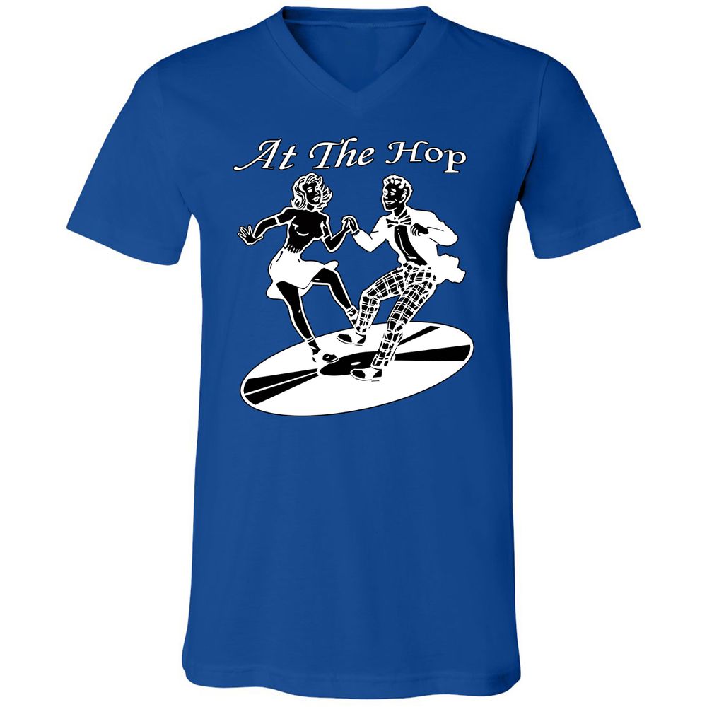 Unisex V-Neck T-Shirt - 8HMCLXW9 - True Royal - 4