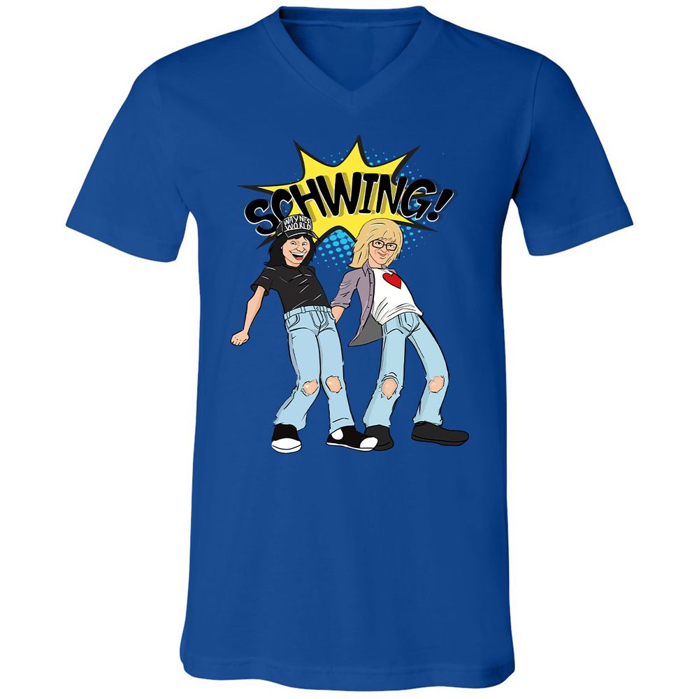 Unisex V-Neck T-Shirt - CPM4HSCN - True Royal - 4