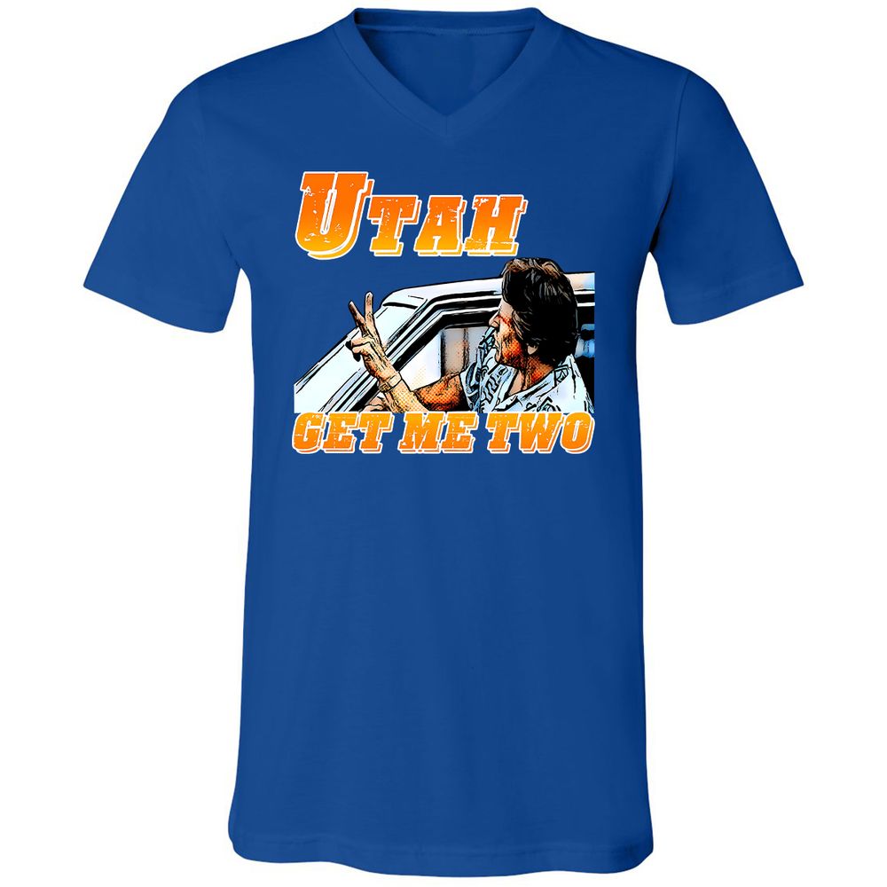 Unisex V-Neck T-Shirt - BWPN94XJ - True Royal - 4