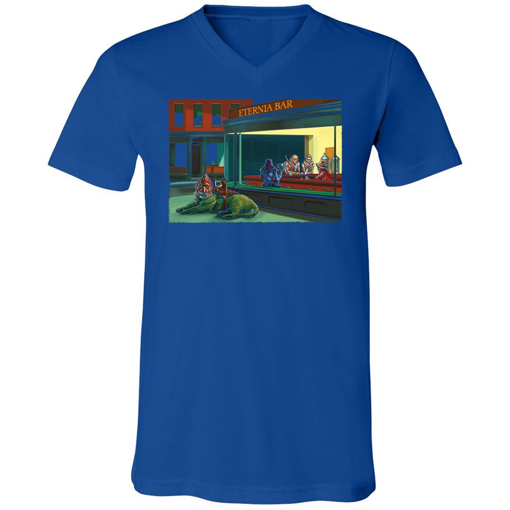 Unisex V-Neck T-Shirt - KGBQQPQS - True Royal - 4