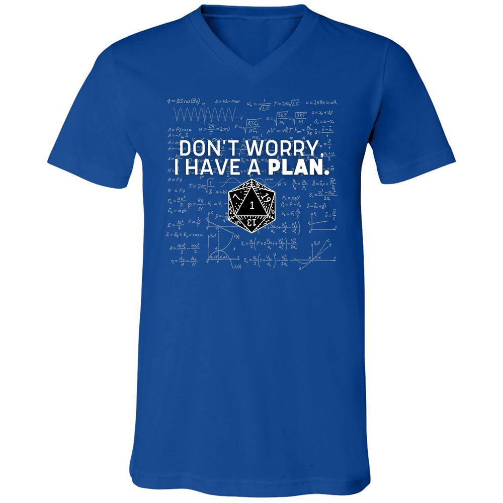 Unisex V-Neck T-Shirt - RQ6R1FUD - True Royal - 4