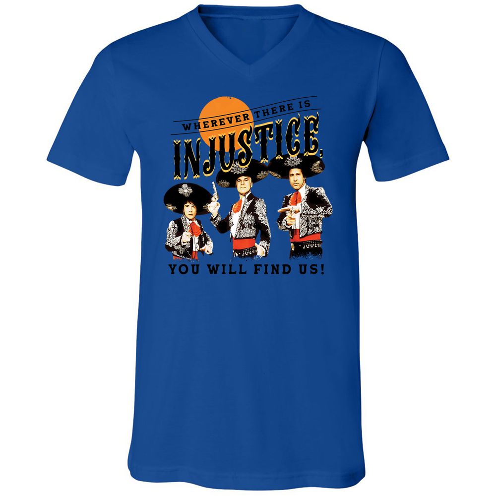 Unisex V-Neck T-Shirt - M5WU67V7 - True Royal - 4