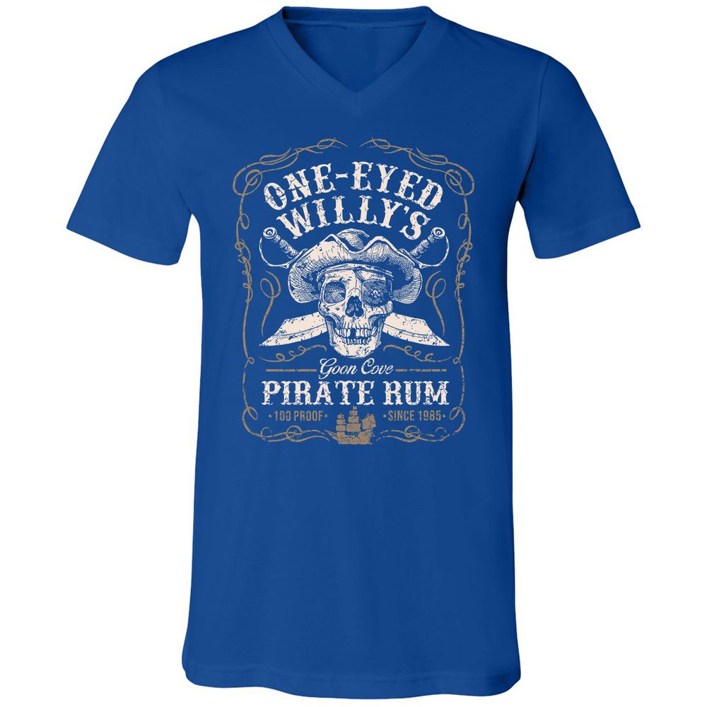 Unisex V-Neck T-Shirt - ZDDBQVYW - True Royal - 4