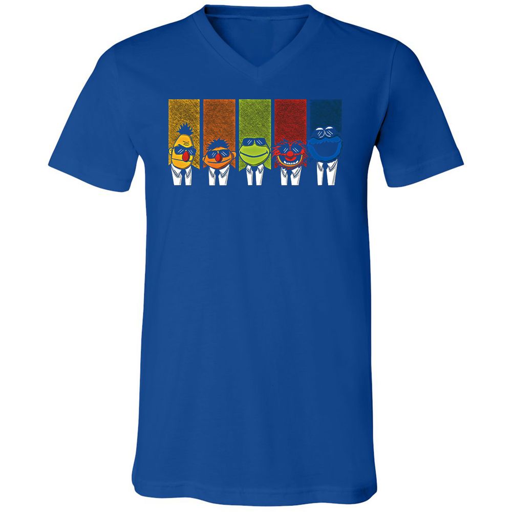 Unisex V-Neck T-Shirt - G3QMUQBH - True Royal - 4