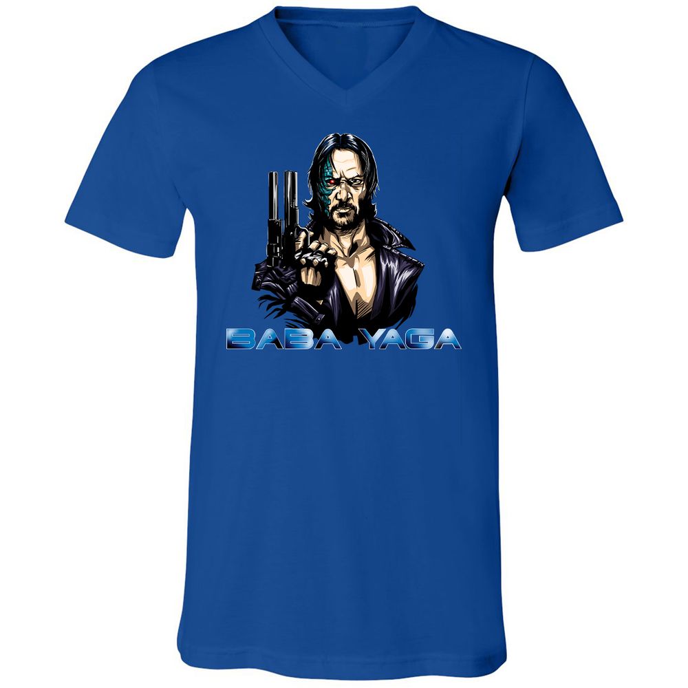 Unisex V-Neck T-Shirt - F3FKQY1T - True Royal - 4