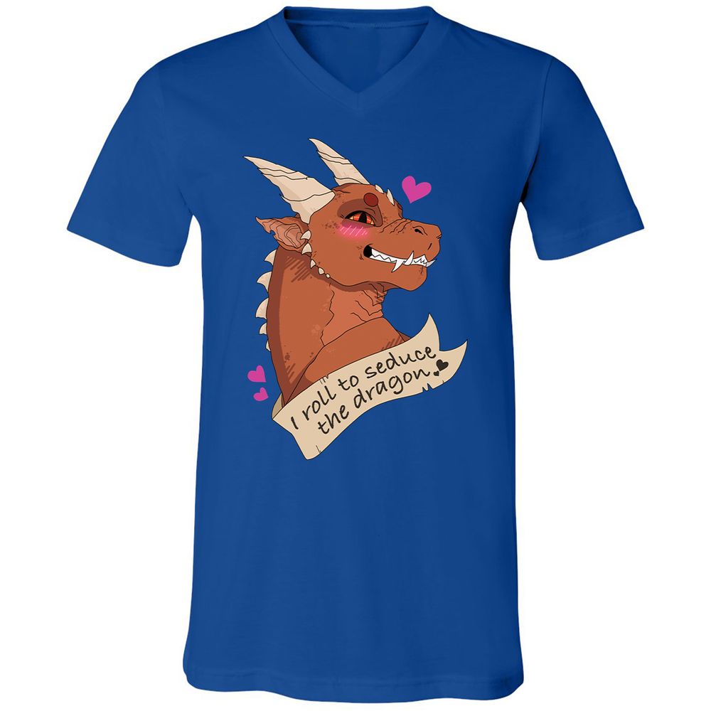 Unisex V-Neck T-Shirt - Y6L2HXKM - True Royal - 4