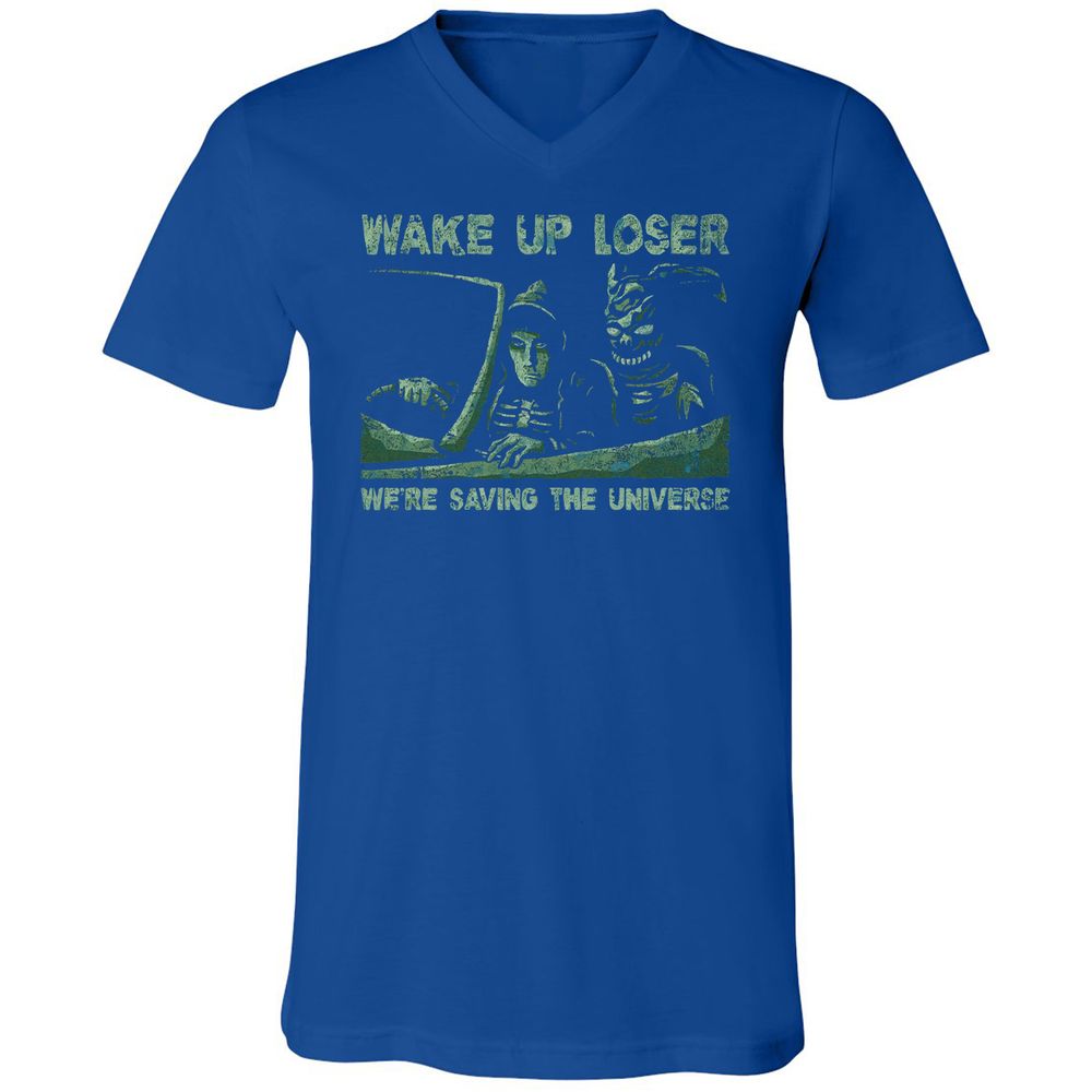 Unisex V-Neck T-Shirt - BUMP5UDE - True Royal - 4