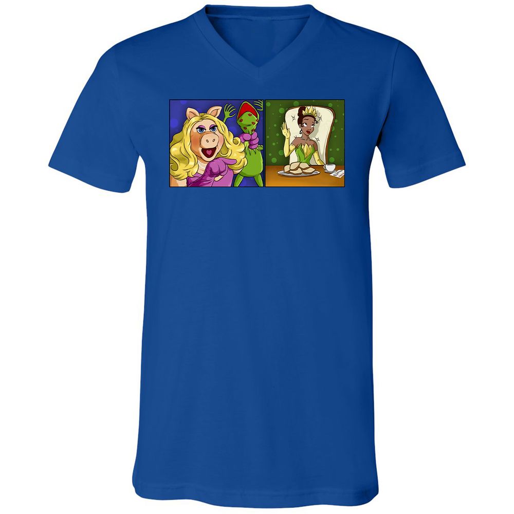 Unisex V-Neck T-Shirt - VQTRLJ47 - True Royal - 4