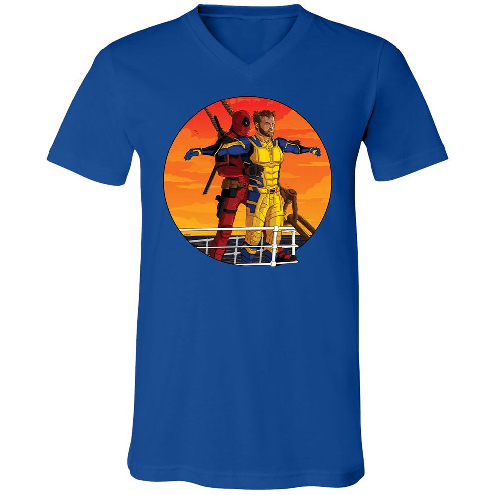 Unisex V-Neck T-Shirt - 1J8ZB4R5 - True Royal - 4