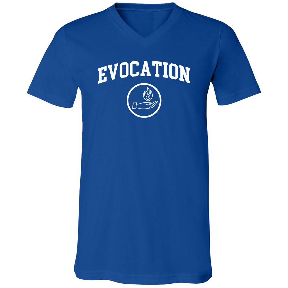 Unisex V-Neck T-Shirt - F9N2UJLT - True Royal - 4