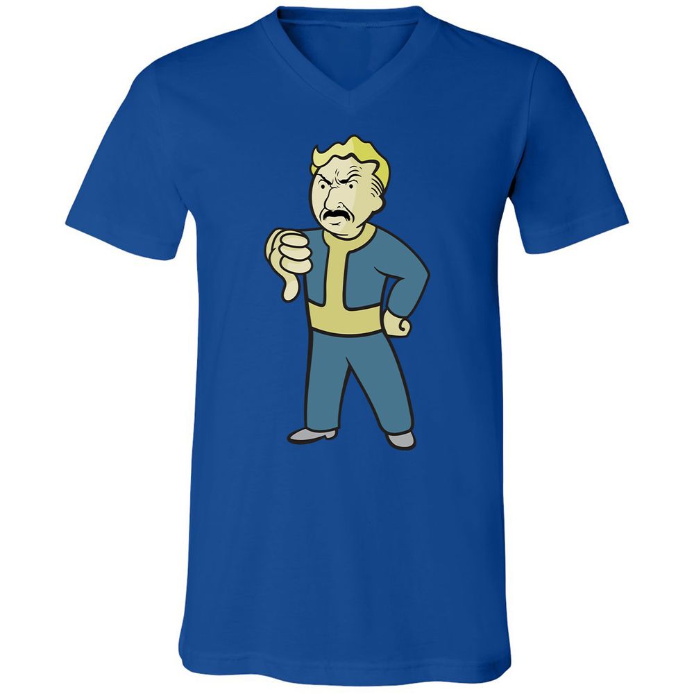 Unisex V-Neck T-Shirt - FAE1TUGU - True Royal - 4