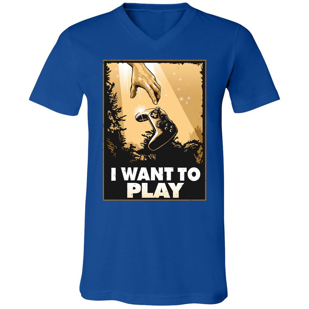 Unisex V-Neck T-Shirt - MPCLFU3J - True Royal - 4