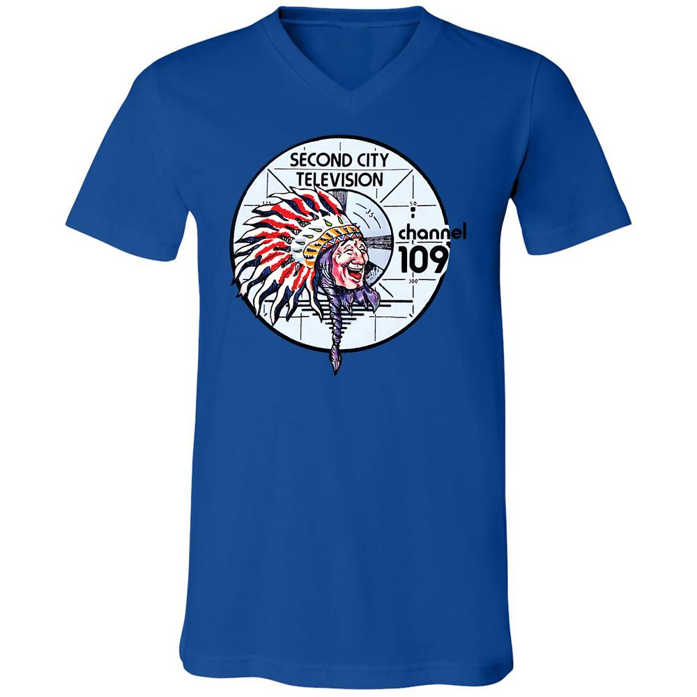Unisex V-Neck T-Shirt - 6LZ6C9SR - True Royal - 4