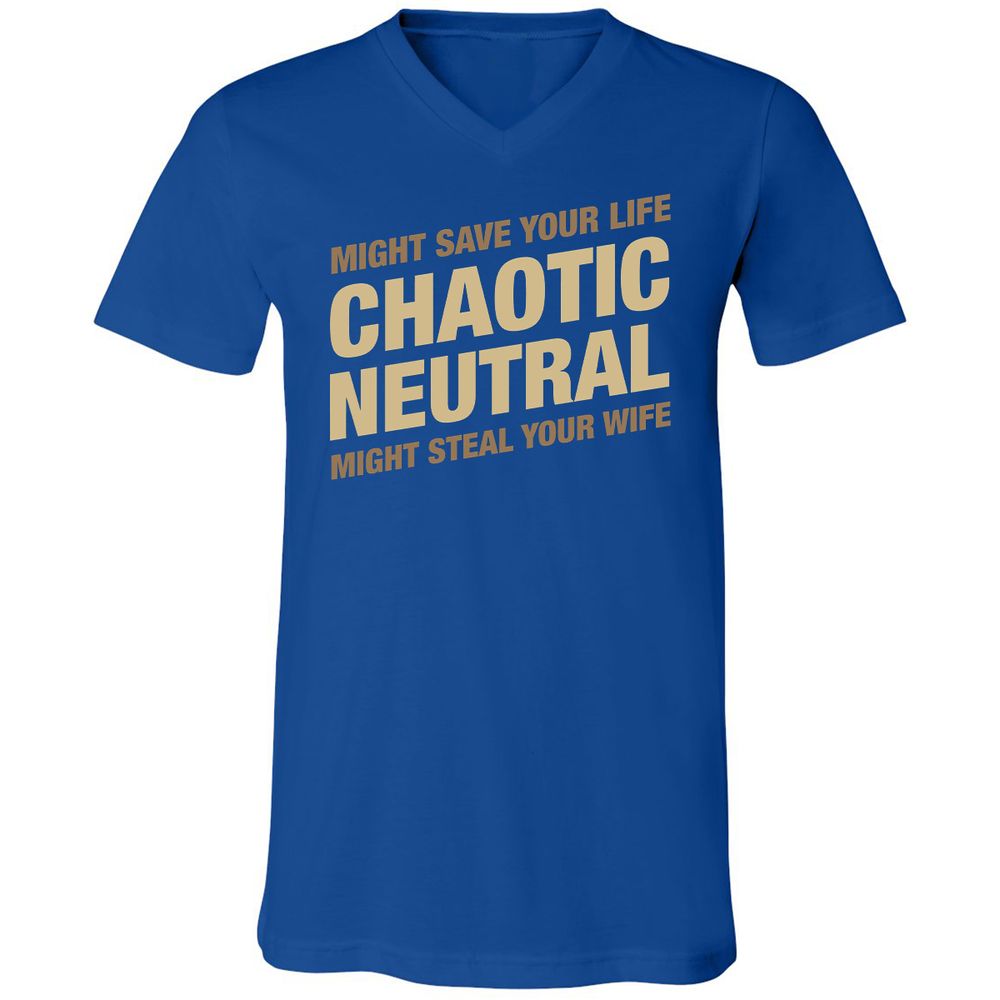 Unisex V-Neck T-Shirt - 1XGNA1N4 - True Royal - 4