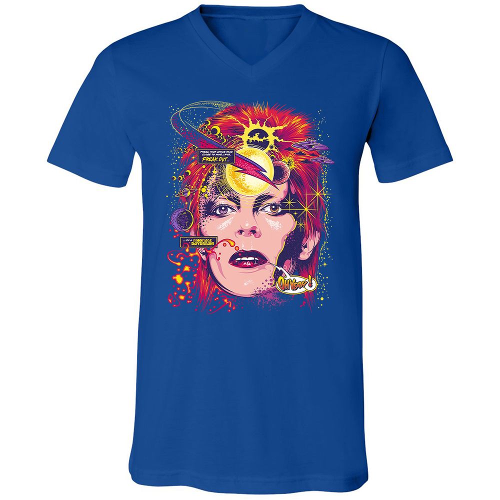 Unisex V-Neck T-Shirt - GLHNL2MK - True Royal - 4