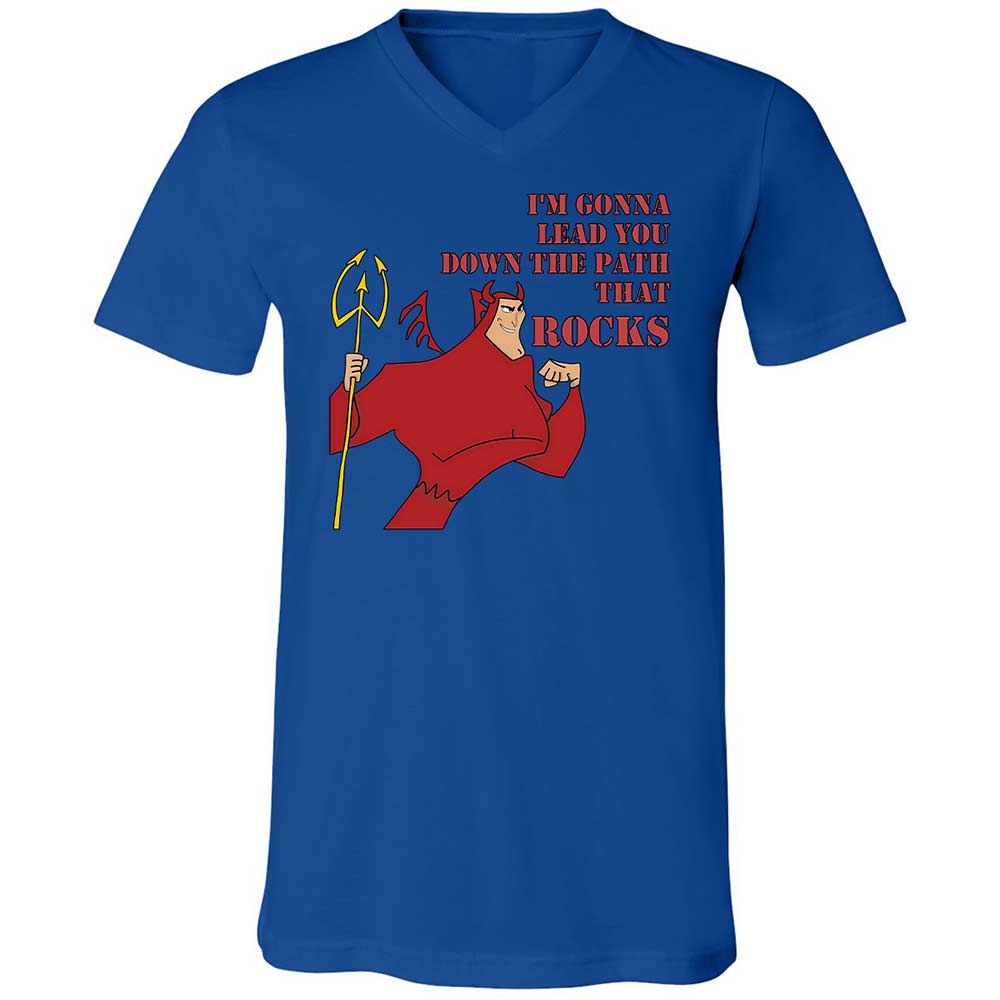 Unisex V-Neck T-Shirt - 7NCTY8E4 - True Royal - 4
