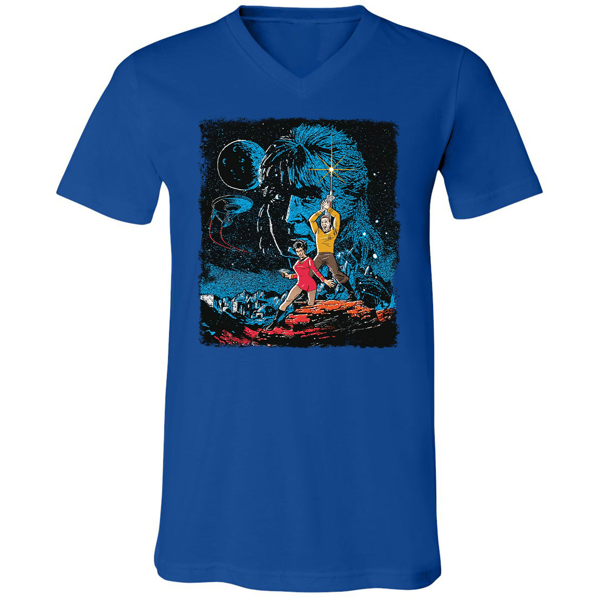 Unisex V-Neck T-Shirt - 95ZURGJC - True Royal - 4