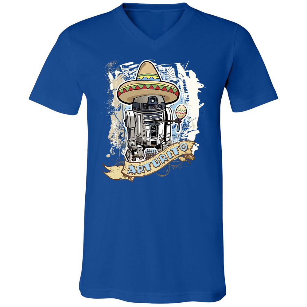 Unisex V-Neck T-Shirt - RU3BUDYA - True Royal - 4