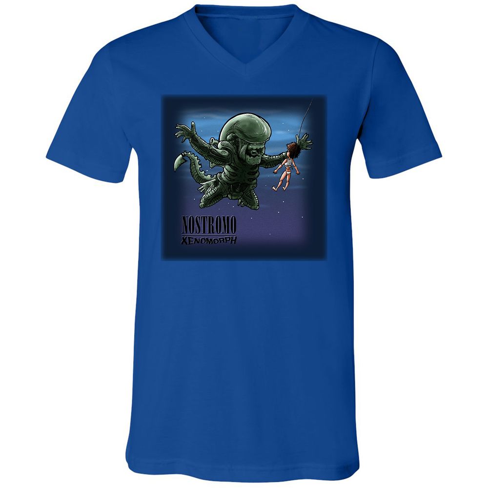 Unisex V-Neck T-Shirt - WS1LWZXY - True Royal - 4