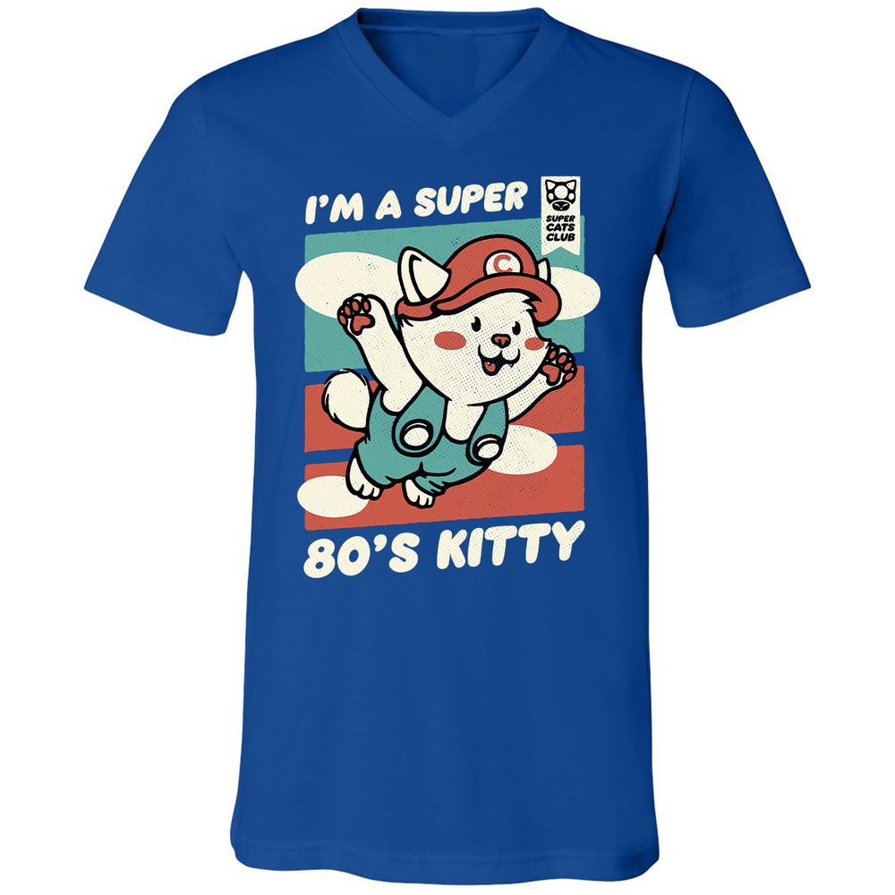 Unisex V-Neck T-Shirt - TG77YGVV - True Royal - 4