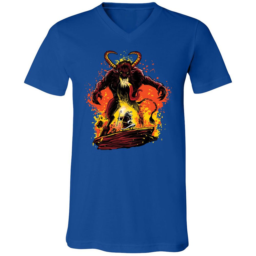 Unisex V-Neck T-Shirt - AYCB8Z2G - True Royal - 4