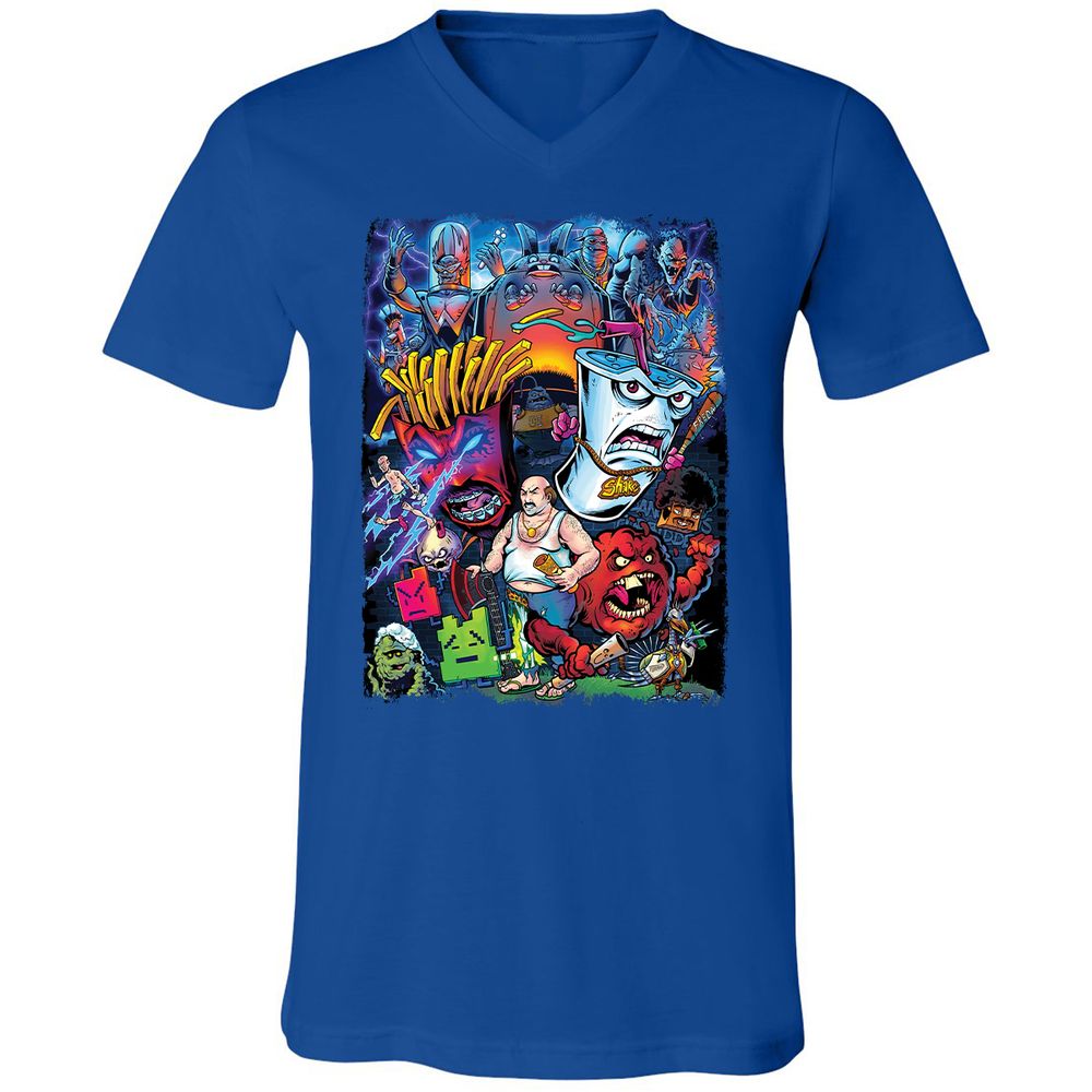 Unisex V-Neck T-Shirt - R9L8J571 - True Royal - 4
