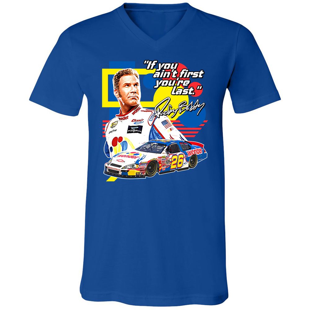 Unisex V-Neck T-Shirt - W6K25PGW - True Royal - 4